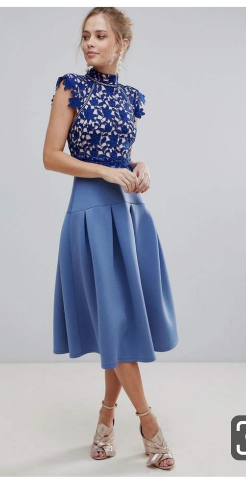 ASOS Heavy Lace High Neck Dress